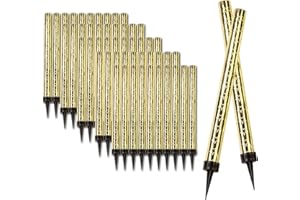 vama 90 Sek Tortenfontäne Zimmerfontäne Eissterne Zaubersterne Eisfontäne Traumsterne mit goldener Flamme für Verlobung Hochzeit Geburtstag Kinder und Deko für Kuchen Torten Gold (8)