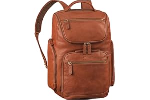 STILORD 'Reggie' XL Plecak Męski Skórzany na Laptopa 15-17 Cali do Pracy Biznesowy Oddychający Vintage do Walizki i Podróży