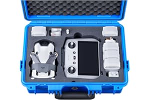 Lykus Titan MM410 wodoodporna twarda obudowa (niebieska) do DJI Mini 4 Pro/Mini 3/Pro i DJI RC 2/RC/RC-N2/N1, obsługuje 7 baterii i smycz RC, tylko etui, DCP-MM410-BLU