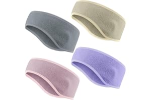 BBTO 4 Diademas Polar para Niños Calentador de Orejas de Invierno Diademas Orejeras para Niños Deporte Correr