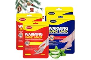 OKALABANDEE Wärmende Fußmaske und Handmasken 4er-Set, Tiefenwirkung für weiche Haut, spendet intensive Feuchtigkeit, reduziert raue Haut, pflegt trockene Stellen an Händen & Füßen für alle Hauttypen