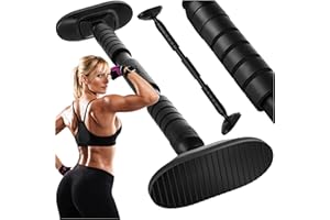 Trizand Barre de traction pour porte, mur réglable de 69 à 92 cm jusqu'à 180 kg - Embouts en caoutchouc antidérapants - Appareil d'entraînement sans vis avec verrouillage rotatif - Barre de traction