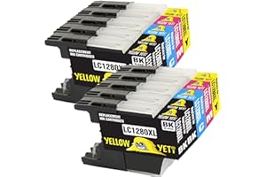 ‎YELLOW YETI Yellow Yeti Ersatz für Brother LC1280XL LC1240XL 10 Druckerpatronen kompatibel für Brother MFC-J430W MFC-J5910DW MFC-J6510DW MFC-J6910DW MFC-J825DW MFC-J625DW DCP-J925DW DCP-J725DW DCP-J525W