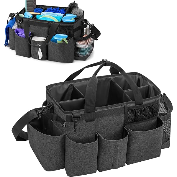 Sac De Nettoyage Portable LoDrid - Avec Séparateur Amovible - Violet - Pour Femmes De Ménage