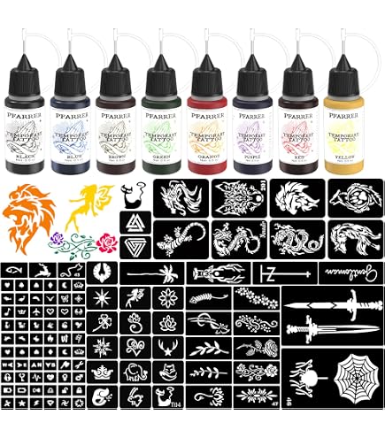 Tatouages Temporaires Licorne Henbrandt - 72 Tatouages, 12 Modèles, Pour Enfants Et Fêtes
