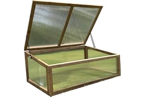 Selections Wooden Framed Polycarbonate Cold Frame Growhouse Mini Greenhouse