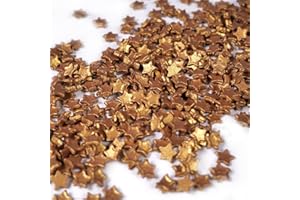 ‎STREUSELHELD Streuselheld Schokosterne Gold 40g Streusel zum Dekorieren und Verzieren von Gebäck aller Art wie Torten Kuchen Keksen Zuckerstreusel