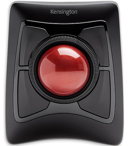 PORLEI Trackball-muis met kabel, eenvoudige indexvingerbediening, ergonomisch comfortontwerp vermindert spierspanning, precisie en soepele tracking, compatibel voor pc, laptop, Windows, Mac