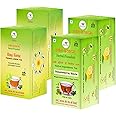 Herbal Prasadam Green, Wraps Tea (2 Sweetened By Stevia + 2 Premix Lemon) Pack Of 4 For 100 Cups, 600 Grams