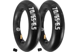MOOVMOOV - 2 Inner Tubes 70/65-6.5 (10 Inches) with Straight Valve | for Electric Scooter, Hoverboard, Mini Scooter. Compatible with Tire 70/65-6.5 or 10x3.00-6.5