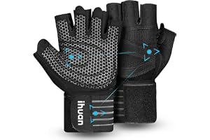 SUJAYU Guanti Da Allenamento Unisex Senza Dita, Antiscivolo Con Punti In Silicone, Per Sollevamento Pesi, Fitness, Palestra, Canottaggio, Taglie S/M/L/XL, Colori Nero, Rosa, Grigio