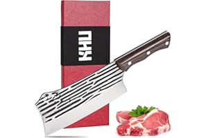 ‎KHU KHU Nóż szefa kuchni 7,3 cala Nóż rzeźniczy Nóż do kości Tasak do mięsa Zestaw noży kuchennych Nóż do siekania Nóż do gotowania, akcesoria kuchenne Pudełko upominkowe dla rodziny i restauracji