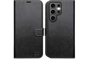 OCASE Kompatibel für Samsung Galaxy S25 Ultra 5G Hülle Premium Lederhülle Klappbar RFID Schutzhülle Tasche Magnet Kartenfach Standfunktion Klapphülle Schutzhülle für Samsung Galaxy S25 Ultra Schwarz