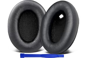 SOULWIT Ersättnings-öronkuddar av Lammskinn för Sony WH-1000XM4 Over-Ear-hörlurar, med mjukt brusisolerande skum, tillagd tjo