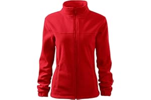 DELUNO Damen Fleece-Jacke Outdoor, Pullover Fleece mit Reißverschluss - Neu - Schwarz Rot Blau Grau Weis - Size XS S M L XL XXL