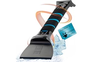 King Kong State Skrobaczka do lodu 2 w 1 – skrobaczka samochodowa z ostrzem chroniącym przed mrozem i lodem, do wolnych szyb samochodowych w zimie