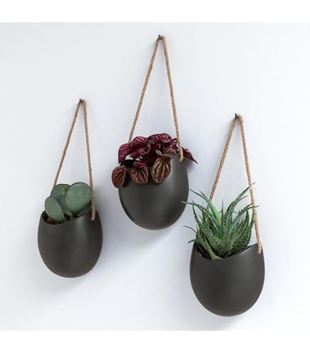 DAEDALUS Pot De Fleurs En Métal à Suspendre - Décoration Balcon Jardin Intérieur