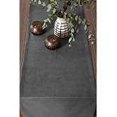 Gauze Fabric Design Kadife Dokulu Modern Gri Runner