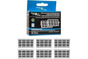 FilterLogic FFL-199W | 6er Pack - Antibakterielle Hygiene Luftfilter kompatibel mit Bauknecht Whirlpool Side-by-Side Kühlschrank - ersetzt Microban ANT001, ANT-001, ANTF-MIC, HYG001