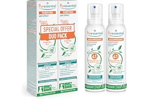 Puressentiel DUO Pack Purifying Air Spray 200 ml – 100% Natural Room Spray – Air Purifier – Air Freshener – Odour Eliminator– Organic Essential Oils – For Your Home, Car & Office – Lasts Over 6 Months