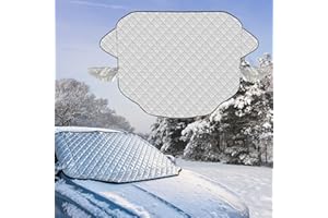 HonexCesng Car Windscreen Cover - Heavy Duty Ultra Thick, Winter Frost & Ice Snow Protection, Blocks UV Rays for Summer, All-Weather Water & Dust Resistant, Universal for Most Cars