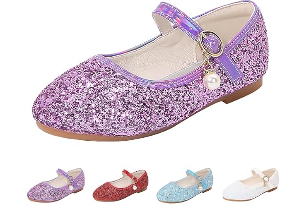 Flickor, paljetter, prinsessa, barnskor, Mary Jane ballerinaskor, bröllop, barn, festkläder, festliga tillfällen, kvällsskor, scenframträdande, glitterskor, runda mjuka sulor, partyskor