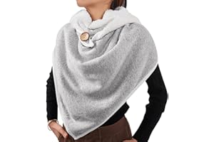 TOMEEK Zimowy szal szalik damski szaliki miękkie ciepłe modne nadruk guziki szalik owijany na co dzień szal owijany peleryna szaliki damskie