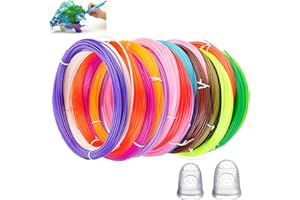 Recharge 3D Stylo Filament,Filament Stylo 3D,Lot de Filaments Imprimante 3D,Fil Stylo 3D,Recharges de Filament Pla,Accessoire de Filament D'impression 3D pour la Création Artistique,10 Couleurs