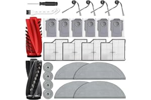 ALLOYTOOL 26 accesorios para robot aspirador Roborock Saros 10, 2 cepillos principales, 6 bolsas para el polvo, 4 toallitas, 4 limpiaparabrisas laterales, 4 filtros, 4 cepillos laterales, 1 cepillo de limpieza