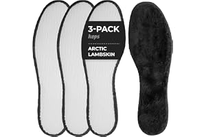 Arctic Lammskin VInterinnersulor Kit, 3 Par Mjuka Borst-och Bomullskantskoinlägg för Män och Kvinnor, Mycket Varma, 3 Par Set