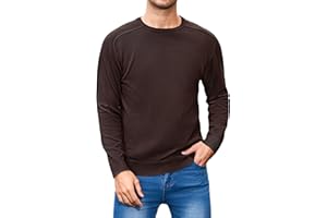iClosam Maglione Girocollo Invernale da Uomo,Maglioni Morbido e Caldo in Misto Cotone a Maniche Lunghe, Maglia Basic Tinta Unita, Comodo Pullover da Uomo per Tutti i Giorni