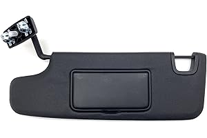 Ezzy Auto Left Driver Side Sun Visor Compatible with Jeep Wrangler JK 2007-2018 Black 6CJ07DX9AA
