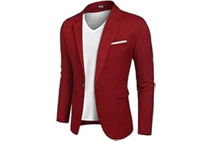 COOFANDY Herren Anzugjacke Sakko Sportlich Freizeit Blazer Regular Fit Männer Anzug EIN Knopf Business