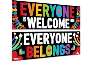 Sproutbrite Classroom Decorations - Welcome Banner and Poster for Teachers - Bulletin Board and Wall Decor for Pre School, Elementary and Middle School Themes