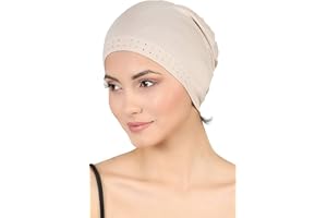 DERESINA HEADWEAR Deresina Gorro de bambú con Frontal Adornado con Brillantes, para quimio