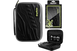 MageRabbit Darttasche für 6 Darts, Professionelles Dart Etui mit Aufbewahrung für Spitzen, Schäfte und Flights (Black)