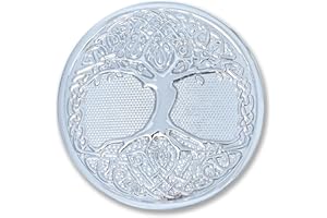Kilt Emporium Tree of Life Kilt Belt Buckle – Round Brass Celtic Design, Symbolic Scottish Heritage, Fits Standard Kilt Belts