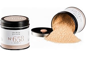 ‎RIMOCO Bio Ingwer Zucker N°658 - frisch & exotisch, in eleganter Gewürzdose mit doppeltem Aromadeckel, Inhalt: 110g
