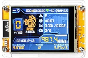 ‎DIYMORE diymore NerdMiner V2 Bitcoin Miner 1060KH/s, ESP32 Display mit 2.8" Display, Bitcoin Miner BTC Miner Solo Lottery Miner zur Berechnung der Hash-Rate
