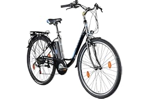 ‎ZÜNDAPP ZÜNDAPP E Bike Damen City 28 Zoll | Elektro Fahrrad für 160-185 cm | 6 Gang Ebike V-Brakes | E-Bike Elektrofahrrad mit Beleuchtung | Retro Hollandrad Z505