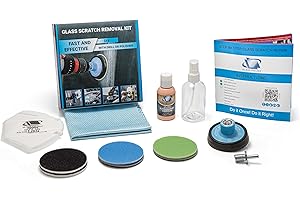 Glass Polish (75mm) Glass Scratch Removal Kit for use with a Drill on all Glass Surfaces - GP28003