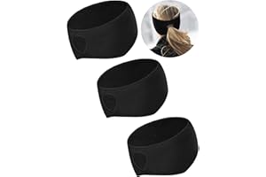 Tatuo 3 Pcs Fleece Ponytail Ear Warmers Headband Winter Running Headband Ear Muffs Ear Covers for Women Adult Outdoor Sports and Fitness Running Cycling Ski Cold Weather