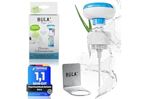 ‎BULA BULA® Popo Blumen-Schaumpumpe+Halter (OHNE FLASCHE!) | PASSEND NUR für BULA POPO 150ml Flasche | Alternative für (Baby u. Toiletten) Feuchttücher | spendet den Schaum direkt aufs Toilettenpapier