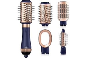 UKLISS Set di spazzole ad aria calda 4 in 1 Air Styler con asciugacapelli, spazzola ad aria calda, spazzola ad aria calda, spazzola lisciante per capelli, spazzola lisciante, spazzola lisciante, per tutti i