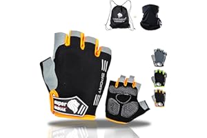 super NADIAK® Guanti da Ciclismo estivi a mezze dita ideali per attività sportive sono antiscivolo traspiranti molto comodi e funzionali sia per Uomo che per Donna