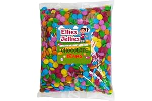Ellies Jellies Chocolate Beans 1kg Bag, Chocolate Candy, Multi-Colored Chocolate Beans