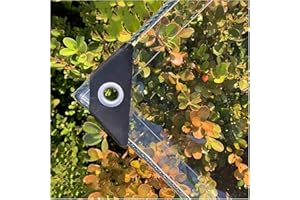 SWOCIRO Tarpaulin Waterproof, Tear-Resistant Transparent Tarpaulin with Eyelets, 0.3 mm Thick Multifunctional PVC Protective Cover for Car, Camping, Garden Furniture, with Rope and Cable Ties, 420 g/m² (2 x 3