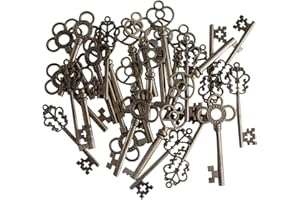 XONOR 30 Stück große antike Schlüssel für DIY Hochzeitsfeier Geschenke Charms für Schmuckherstellung Halskette Armband