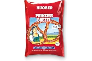 ‎HUOBER Huober Bio Salzgebäck Prinzess Brezel Sesam, 125 g
