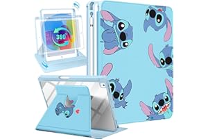 Koecya for iPad 9th/8th/7th Generation 10.2 inch Case Cute Cartoon Kawaii for Girls Kids Girly Women Design Covers,360 Degree Rotating Folio Stand Pencil Holder for Apple i Pad 9/8/7 Gen,Black